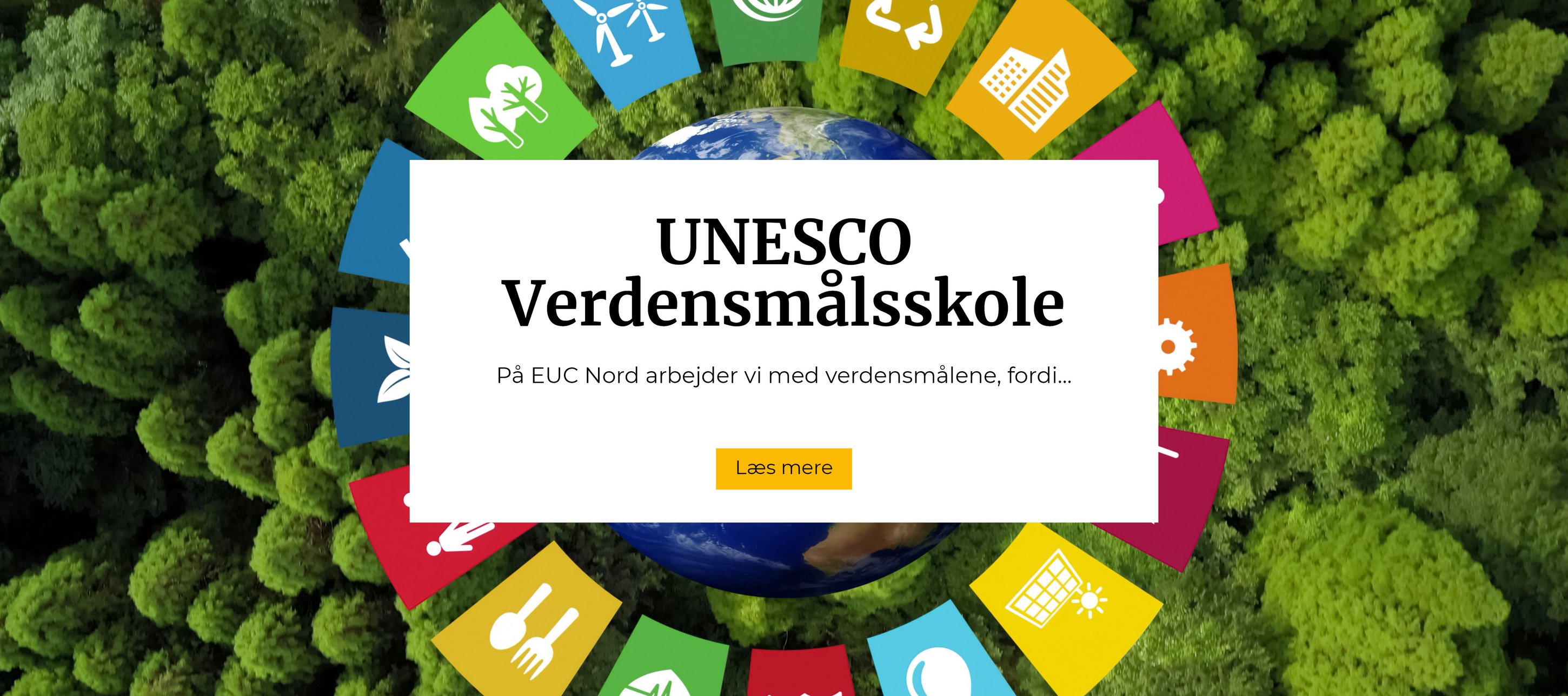 Banner med UNESCO Verdensmålskole